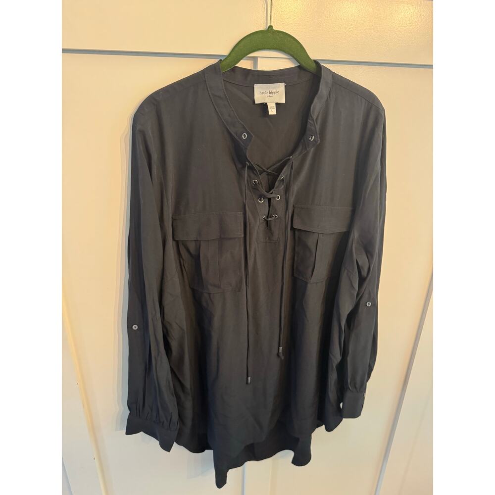 haulte hippie tribe women's top black size L